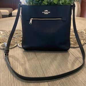 Coach Crossbody Bag; Black Rowan File Bag; Very Good Condition